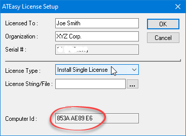 ATEasy License Setup